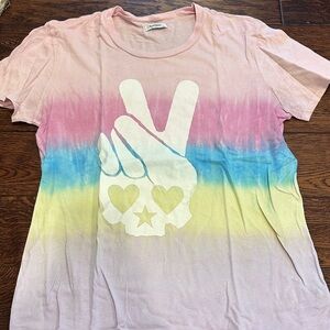 Lauren moshi  Pastel Tie-Dye Peace Tee